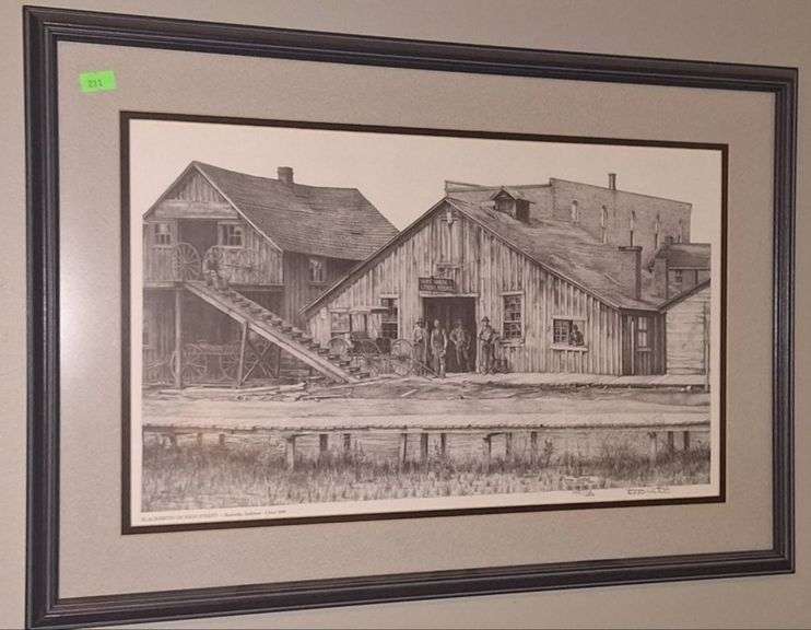 Framed Print of ‘Blacksmith on High Street — Roanoke, Indiana (Circa 1890)’ by Bob Rose