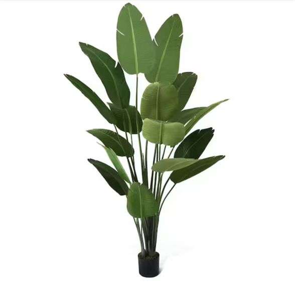 7 ft. Artificial Bird of Paradise Plant with 17-Trunks, Realistic Look and Easy Maintenance, Perfect for Home or Office
