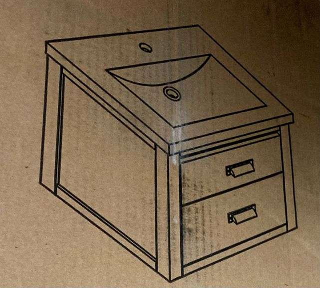 ARI vanity with top-Missing Some Hardware-24x18x19”