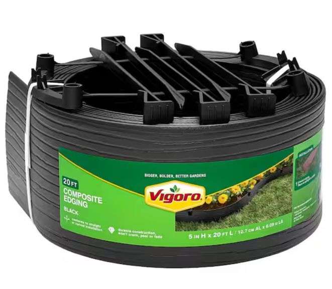 Vigoro
20 ft. Black Composite Edging with Stakes