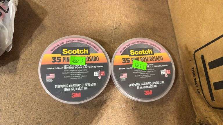 2- Scotch
3/4 in. x 66 ft. x 0.007 in. Vinyl Electrical Tape, Pink