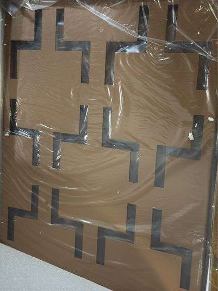 76 in. W x 47.2 in. H 3-Panel Rust Color Outdoor/Indoor Wall Divider Privacy Screen