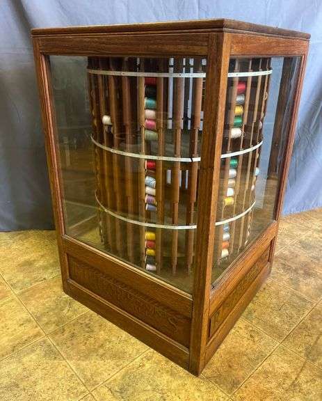 07.08.25 -- Outstanding Online Antique Auction! -- A Tremendous Collection! Antiques • Primitives • Rotating Spool Display • Barber Pole • Advertising • Glassware • Crockery • Doll Houses & Furniture • Pottery • Cast Iron & More! -- Walkerton, IN