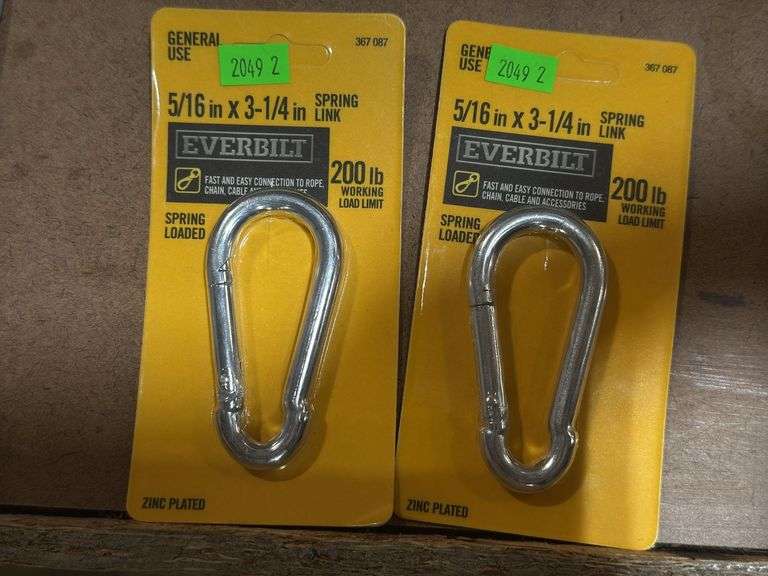 2 - Everbilt 5/16” x 3-1/4” Spring Link - 200lb Limit