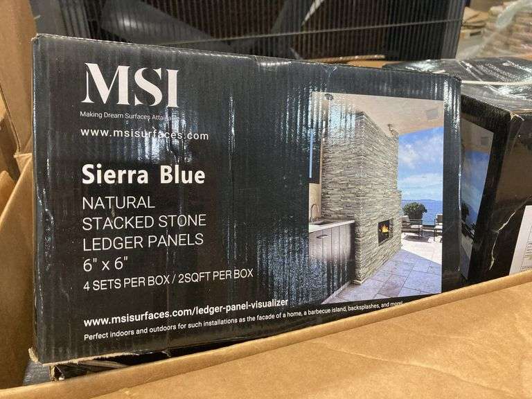 SIERRA BLUE STACKED STONE-6”x6-4 sets per box-2 Sq’ per box-20 boxes