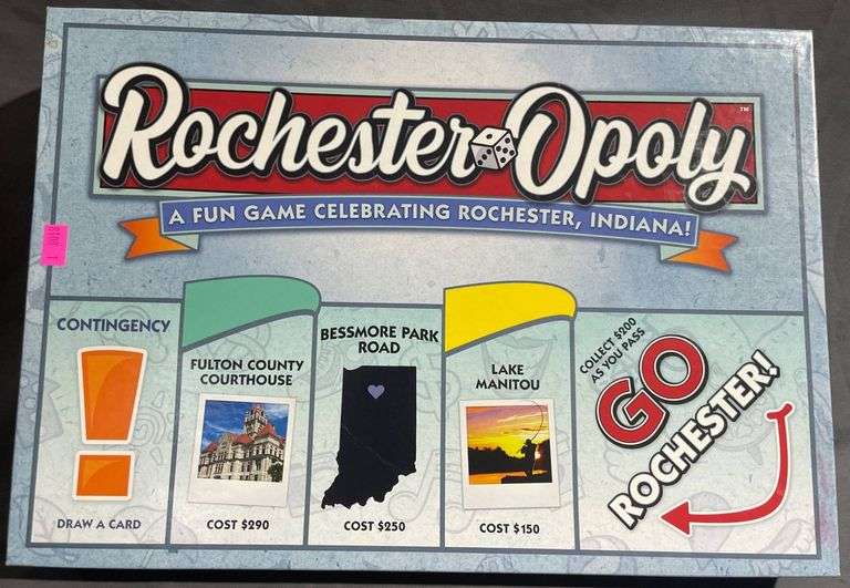 Rochester-Opoly Board Game Celebrating Rochester, Indiana