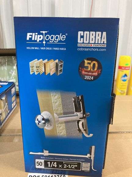 Cobra Flip Toggles-1/4”x2.5”-50pcs