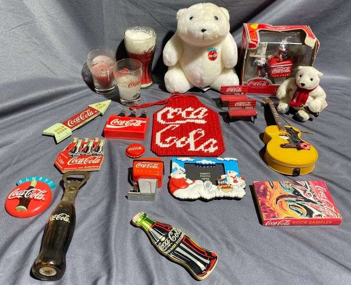 Coca-Cola Branded Collectibles Including Bottle Openers, Plush Bears ...