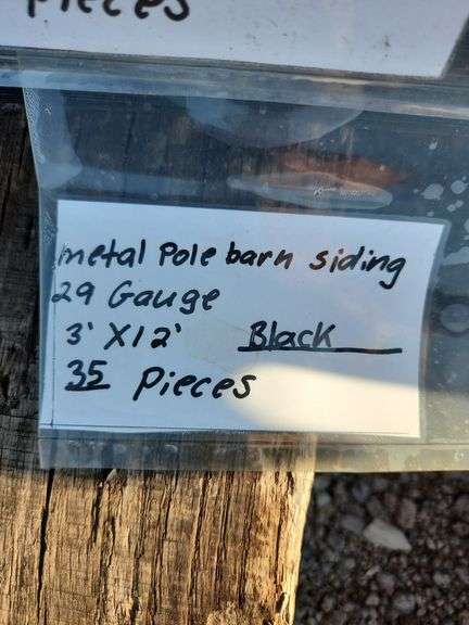 35-Metal Pole Barn Siding 29Gauge 3’x12’ , Black you are bidding times the money