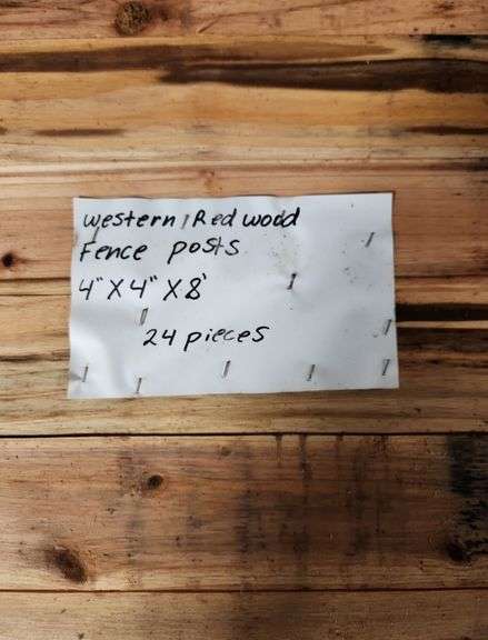 24- Western Redwood Fence Post 4” x 4” x 8’ you are bidding times the money