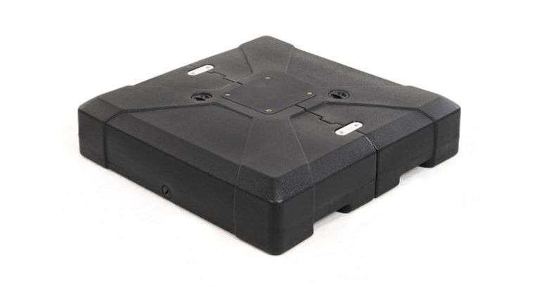 PURPLE LEAF DY1100 Offset Patio Umbrella Base Sand/Water Filled Square, 32.2'' X 32.2''