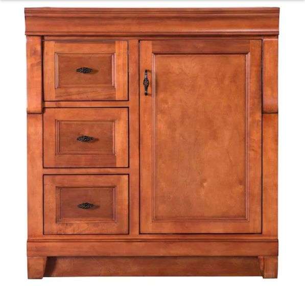 Home Decorators Collection
Naples 30 in. W x 21.63 in. D x 34 in. H Bath Vanity Cabinet without Top in Warm Cinnamon