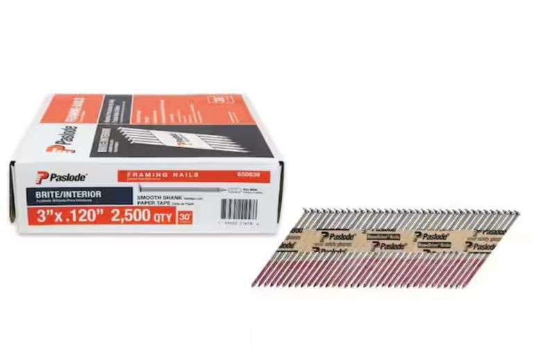 Paslode
3 in. x 0.120-Gauge 30-Degree Brite Smooth Shank Paper Tape Framing Nails (2500 per Box)