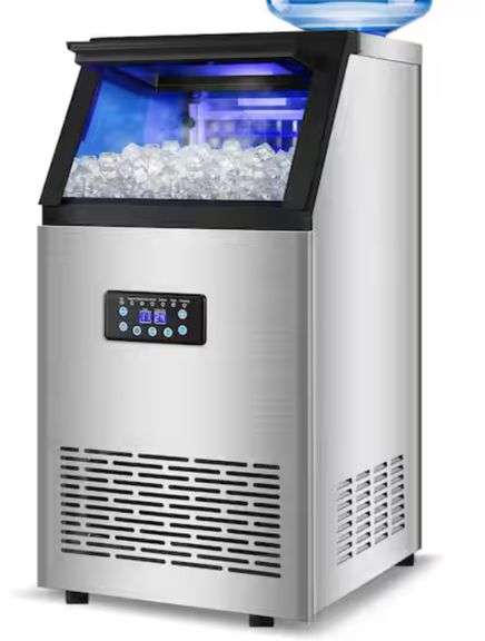 SOZT
17in.120 lbs./24H Half Size Cubes Built-in/Freestanding Commercial Ice Maker With 30 lbs. Storage Bin in Stainless Steel