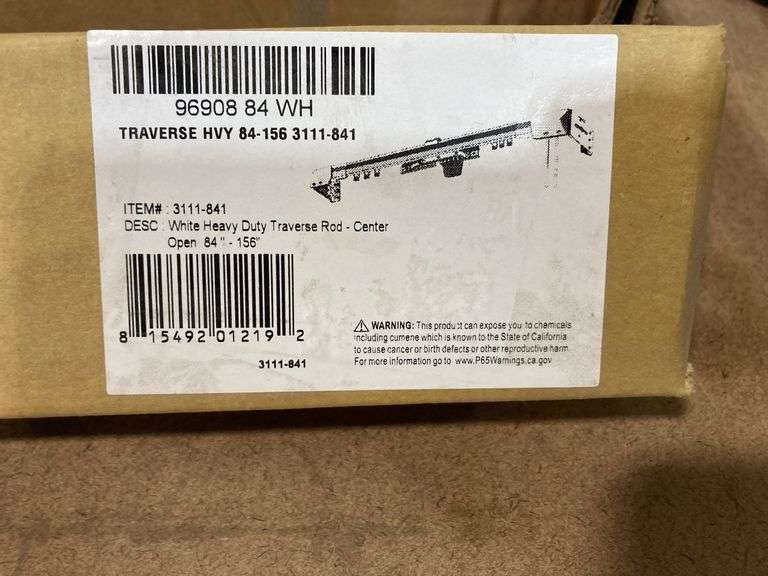 Rod Desyne
84 in. - 156 in. Heavy Duty Traverse Curtain Rod in White