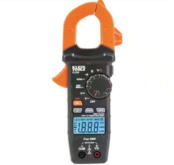 Klein Tools
400 Amp Digital Clamp Meter, AC Auto-Ranging with Temp