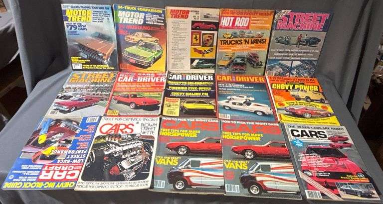 15 Car and Automotive Magazines, 1970s and 1980s Issues
