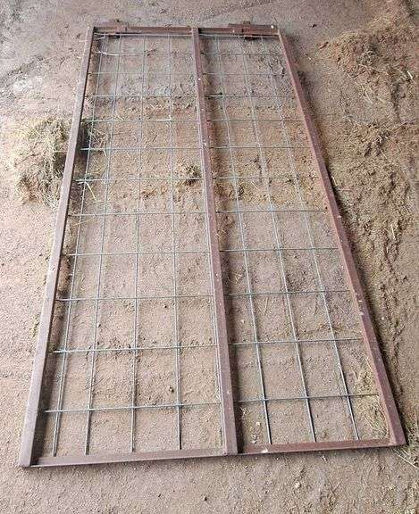 Metal Gate Panel with Grid Design, 8ft x 50in - Metzger Property ...