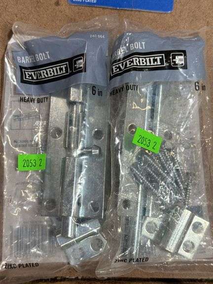 2 - Everbilt Barrel Bolt - 6”