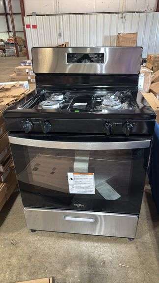 Whirlpool
30 in. 4 Burner Freestanding Gas Range in. Stainless Steel dented sold as is