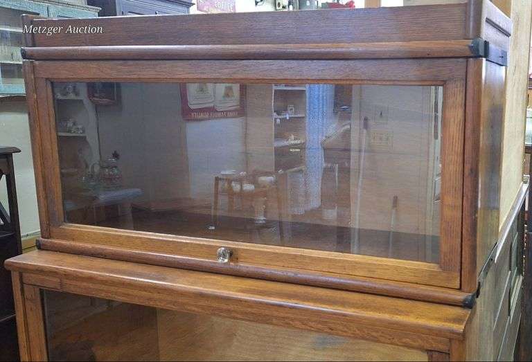 Macey 3 Stack Barrister Bookcase with Glass Fronts 14x34x16.25″