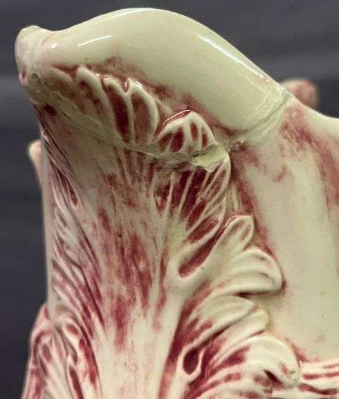 Pitcher with Game Motif and Hound Handle – has been repaired on the spout 10”