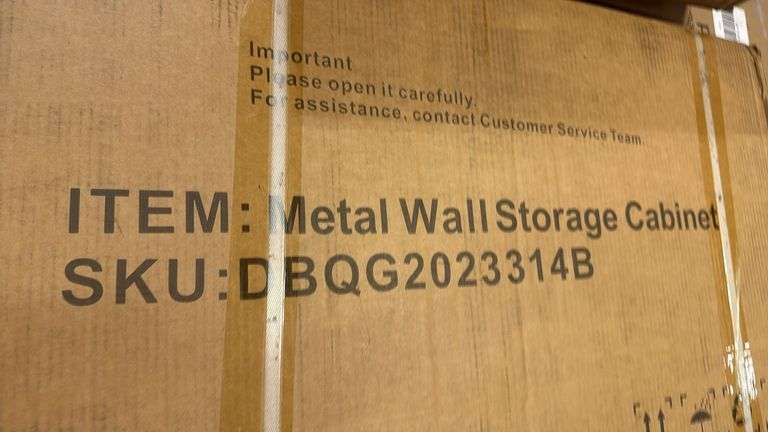 Wall-Mounted Metal Storage Cabinet in Black 2 Shelves Steel Wall Mounted Garage Cabinet 30.3 in. x 12.5 in. x19.7 in.