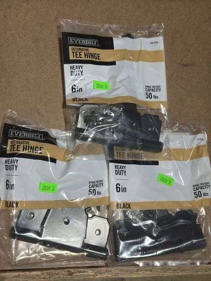 3 - Everbilt Tee Hinge 6” Black