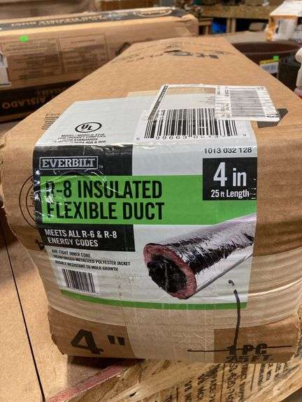 Everbilt
4 in. x 25 ft. Insulated Flexible Duct R8 Silver Jacket
