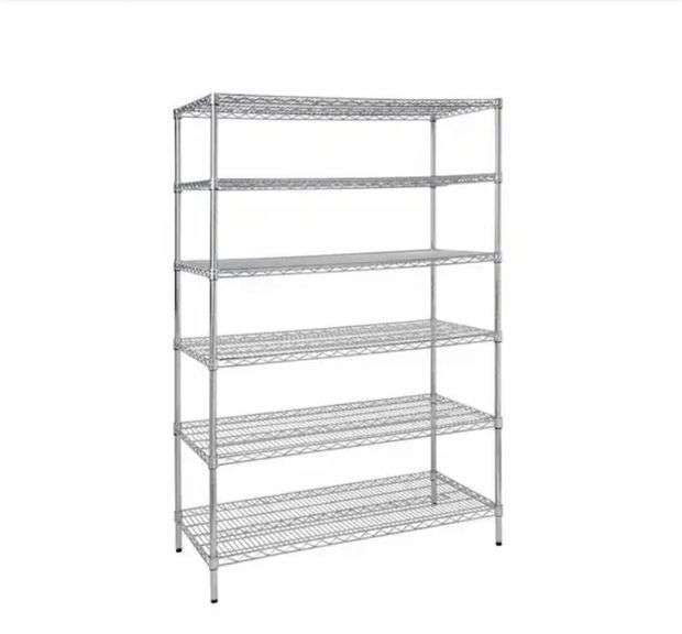 HDX
6-Tier Commercial Grade Heavy Duty Steel Wire Shelving Unit in Chrome (48 in. W x 72 in. H x 24 in. D)