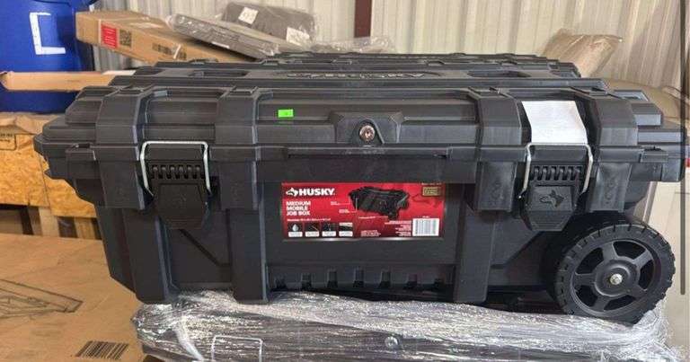 Husky
 23 in. Black Heavy Duty Medium Rolling Toolbox with Keyed Lock