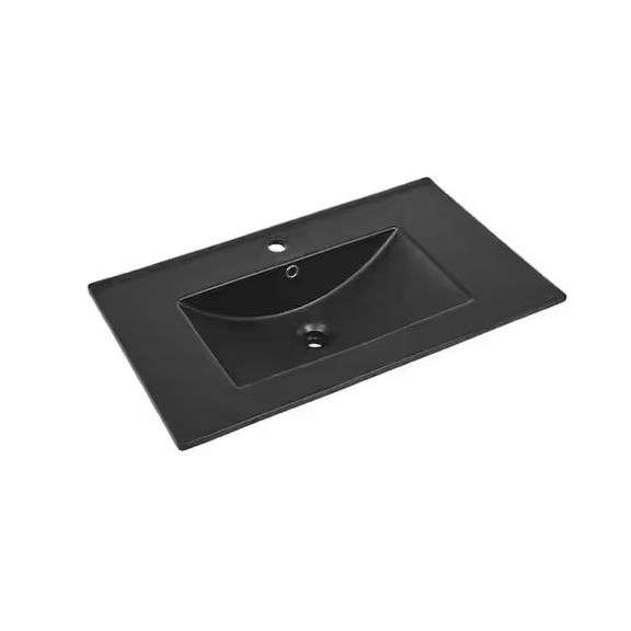 Swiss Madison
30 in. Vanity Top Bathroom Sink in Matte Black