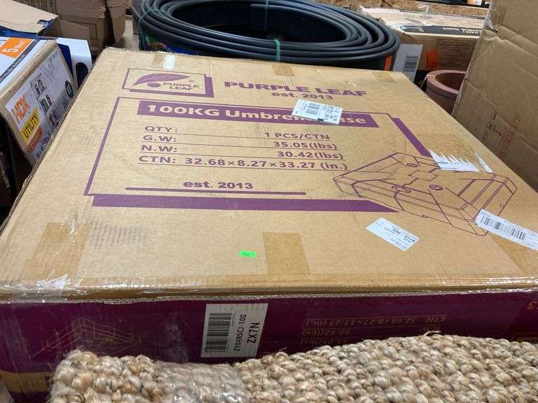PURPLE LEAF DY1100 Offset Patio Umbrella Base Sand/Water Filled Square, 32.2'' X 32.2''