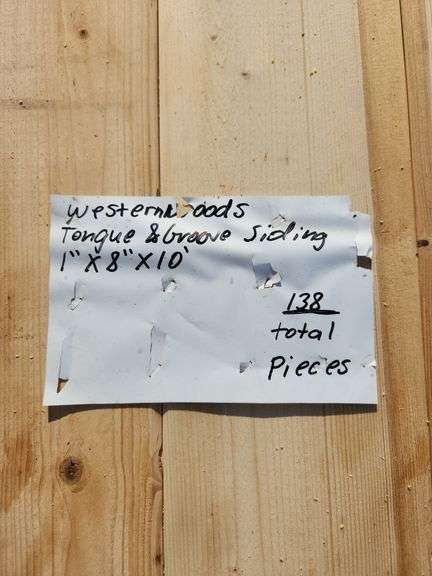138 Pieces western Woods tongue and groove siding 1“ x 8“ x 10‘ you are bidding times the money