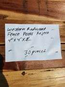 30-Western Redwood Fence Post Rejects 4”x4”x8’ you are bidding times the money