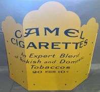 Metal Camel Cigarette Display with Shelves, 20 1/4 x 18 1/2 x 4