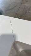 36” vanity in white with damaged top