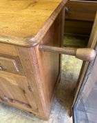 Washstand with Drawer, Cabinet, and Towel Rail, 33x18x38