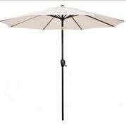 Sun-Ray
9 ft. Round 8-Rib Steel Market Patio Umbrella in Creamy Beige