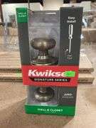 Kwikset
Juno Antique Brass Passage Hall/Closet Door Knob with Microban Antimicrobial Technology and Lock