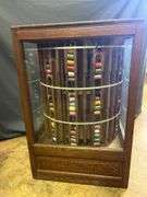 Richardson’s Spool Silk Rotating Display Case with Glass Panels 20×30.5×20.25″