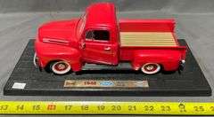 Scale Model of 1948 Ford F-1 Pickup Truck on Display Base 13″ L