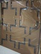 76 in. W x 47.2 in. H 3-Panel Rust Color Outdoor/Indoor Wall Divider Privacy Screen