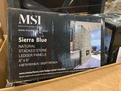 SIERRA BLUE STACKED STONE-6”x6-4 sets per box-2 Sq’ per box-20 boxes