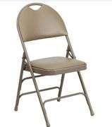 Flash Furniture
Hercules Series Extra Large Ultra-Premium Triple Braced Beige Vinyl Metal Folding Chair with Easy-Carry Handle