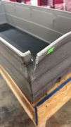 CITY PICKERS
33 in. L x 13 in. W x 29 in. H Driftwood Gray Resin Elevated Garden Bed has cracked corner