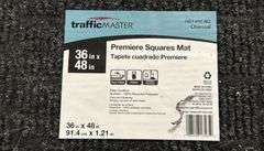 TrafficMaster Premiere Squares Charcoal 3 ft. x 4 ft. Needlepunch Indoor Commercial Door Mat