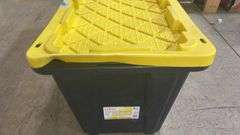 HDX 57Gal Tote with Lid, Lid Has Some damage