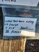 35-Metal Pole Barn Siding 29Gauge 3’x12’ , Black you are bidding times the money