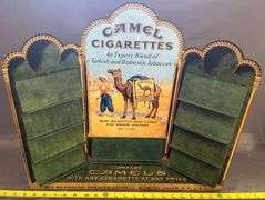 Metal Camel Cigarette Display with Shelves, 20 1/4 x 18 1/2 x 4